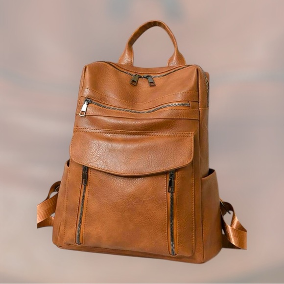 SHEIN Handbags - Vintage Faux Leather Backpack